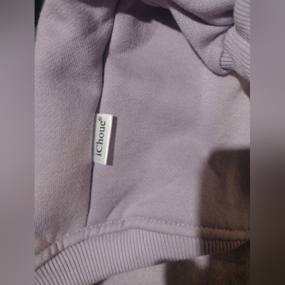 Ichoue dog size large purple zip up hoodie for French bulldogs. - Picture 4 of 5